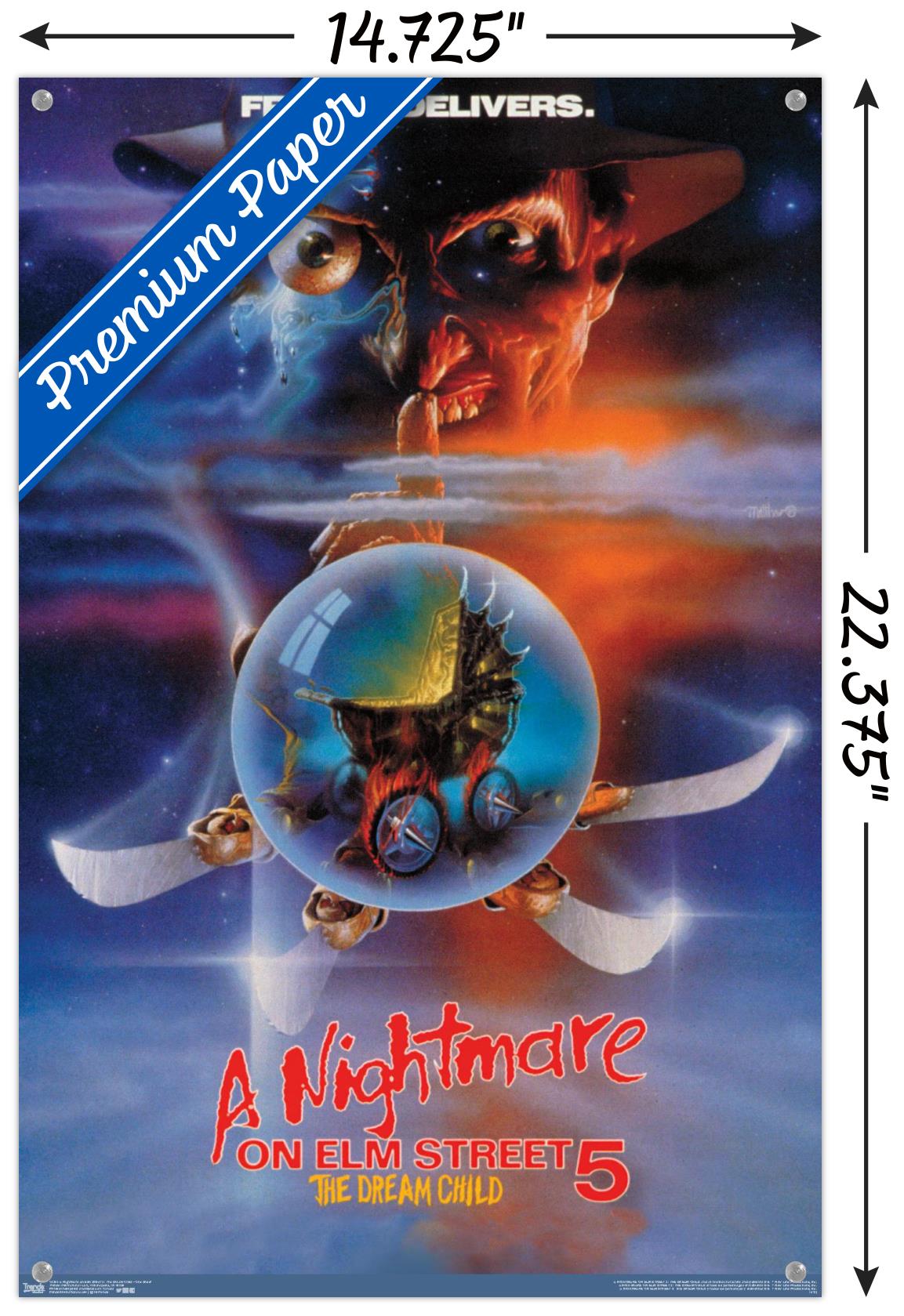 A Nightmare on Elm Street 5: The Dream Child - One Sheet Wall Poster with Pushpins, 14.725" x 22.375"