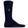 thumbnail image 2 of U.S. POLO ASSN. Calcetines de hombre, paquete de 3 - calcetines business, logotipo, mezcla de algodón Azul Marino 39-42, 2 of 3