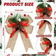 thumbnail image 2 of Dalrosia Christmas Bows Buffalo Plaid Bow Checkered Ribbon Bow with Pine Cone Christmas Tree Decoration Bows for Christmas Parties Christmas Trees Indoor Crafts, 2 of 6