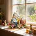 thumbnail image 5 of AZXY Easter Egg Ornaments, 6.9" Stained Acrylic Hanging Decor, Mosaic Design for Easter Tree & Home, Spring Party Supplies Indoor Outdoor, 5 of 6
