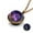 A, variant on Galaxy Planet Pendant Necklace Glow in Dark Double Side Glass Crystal Ball Moon Earth Astronomy Universe Necklace Luminios Gemstone Necklace for Women Men Friends Gift (D)