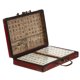 thumbnail image 1 of FELTECHELECTR Juego de Mahjong portátil de viaje Archaise Mahjong tradicional chino con estuche de cuero antiguo y manual en inglés., 1 of 7