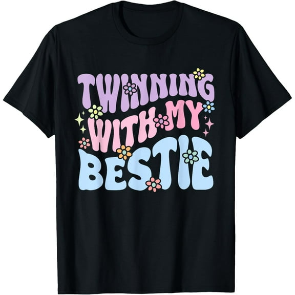 Friends Twinning With My Bestie Spirit Week Girls T-Shirt men and women can wear, black, white, gifts