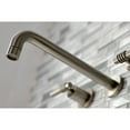 thumbnail image 3 of Kingston Brass KS8028ML Milano Two-Handle Wall Mount Roman Tub Faucet, Brushed Nickel, 3 of 3