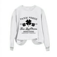 thumbnail image 4 of WREESH Womens Crewneck Sweatshirts St. Patrick's Day Sweatshirts Shamrocks Printed Graphic Sweatshirts Loose Fit Long Sleeved Tops Pullover Sweatshirts White, 4 of 4