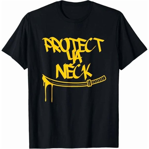 Classic 90s Hip Hop Music Quote Protect Ya Neck Graphic Unisex T-Shirt, up to Size 5XL