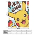 thumbnail image 3 of Pokemon Pikachu Throw Blanket Cute Flannel for Boys Girls Men Women, 3 of 7