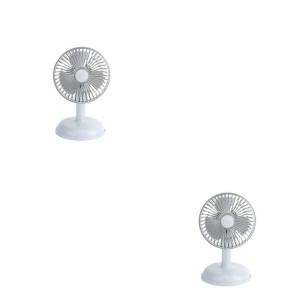 Naiovety ABS Manténgase cómodo y productivo Ventilador eléctrico portátil y de bajo consumo Ventilador portátil recargable de bajo ruido azul celeste 2Conjunto