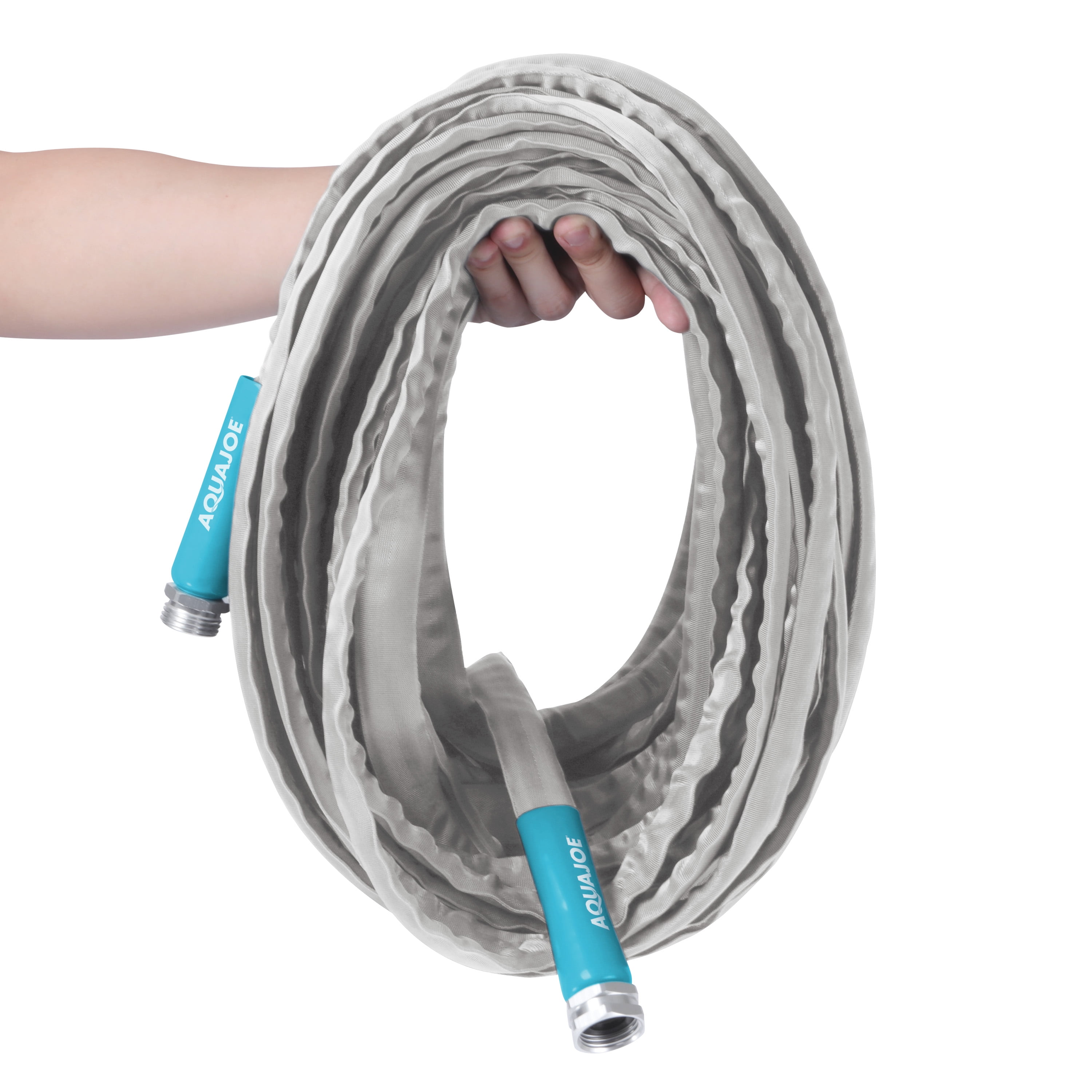 Aqua Joe 25ft Ultra Flexible Non-Expanding Kink-Free FiberJacket Garden Hose, 5/8" Diameter