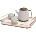 thumbnail image 3 of Whiskey Glass Tray with Draining Net Large Capacity Coffee Cup Food Holder Space Saving Bathroom Counter Organizer Decorative Simple Organizer Tray for Kitchen Bathroom, 3 of 6