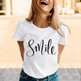 thumbnail image 2 of Xiaoxatg Womens T Shirts,Women's T-Shirts—Casual Graphic Tee for Women with Short Sleeve Summer TopWhiteS, 2 of 5