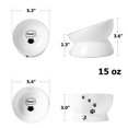 thumbnail image 2 of 12 Oz Ceramic Pet Food Bowl, Anti Slip Feet, Set Of 2, White, 2 of 7