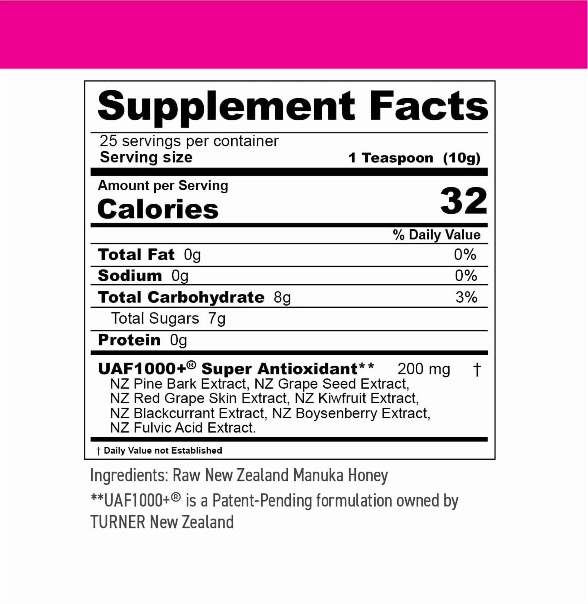 Turner New Zealand Manuka Honey, 1000x Power, Certified with UAF1000+ Antioxidants, Improves Digestion & Immune Support, 5 Jars