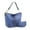 Blue, variant on Wandy Soft Women's Hobo Bag with Wristlet Wallet 2 Pieces Set by Mia K - Stone