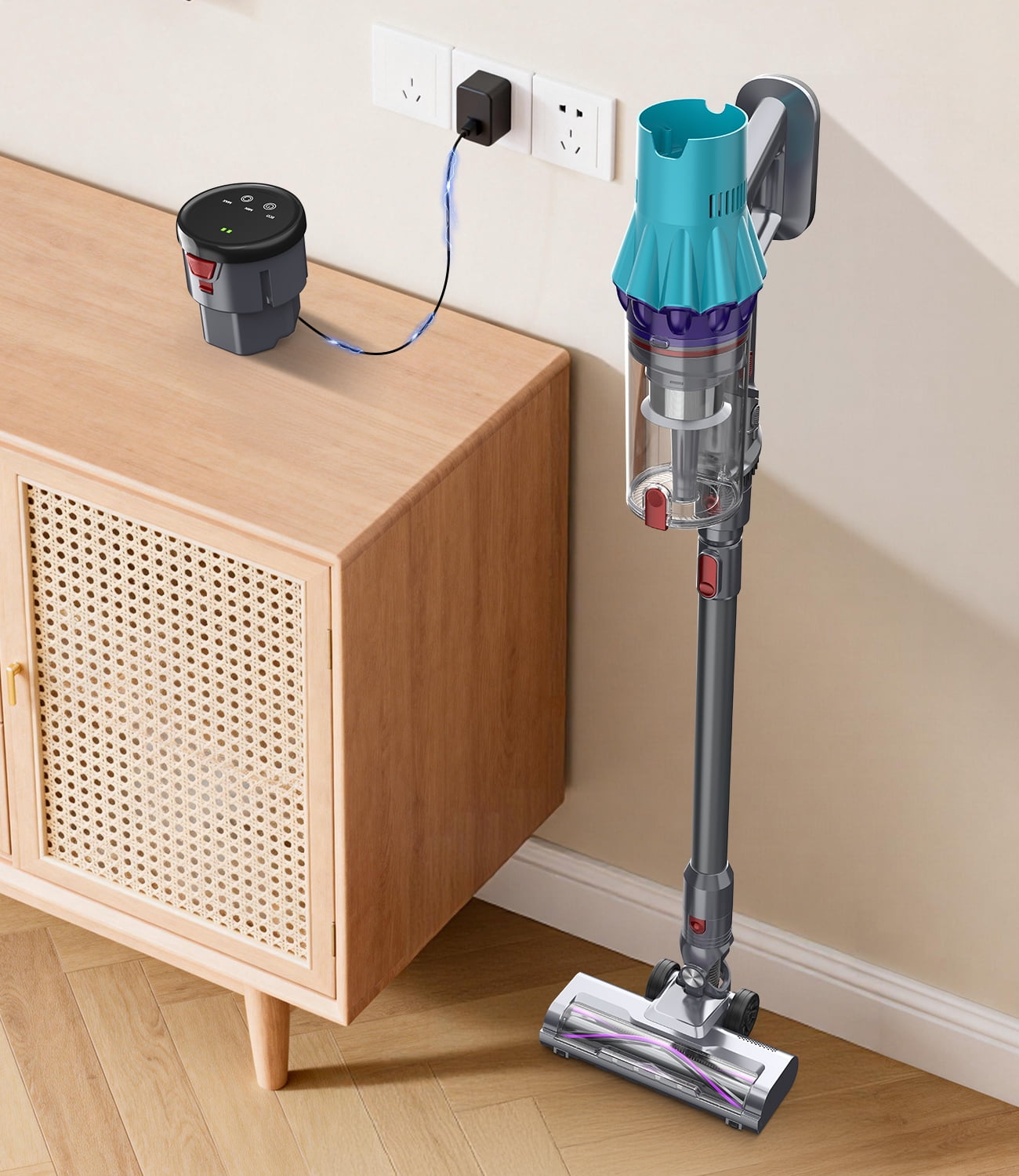 Vexwin 55Kpa Cordless Stick Vacuum Cleaner 60Mins 600W Brushless Motor for Pet Hair Carpet