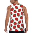 thumbnail image 3 of Fotbe Hand Drawn Strawberry Pattern Men's Quick Dry Workout Tank Top Gym Muscle Tee Fitness Bodybuilding Sleeveless T Shirt Breathable Workout Shirt-X-Large, 3 of 9