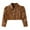 Brown, variant on WhouRiu Toddler Girls Jacket Pu Leather Turn Down Collar Crop Jacket Kids Streetwear Stylish Jackets Black,Sized 2-3