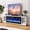 White, variant on 90" Electric Fireplace TV Stand, Alexa & Wi-Fi Controlled Entertainment Center with Glass Door Cabinets, Fits TV up to 100", 12 Flame Colors & 5 Brightness Levels, Black