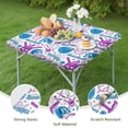 thumbnail image 4 of Colorful Baseball Icons Pattern Square Fitted Tablecloth with Elastic Edge,Square Table Cover,Washable Elastic Table Cover for Home Kitchen Party Decor 34"x34", 4 of 6