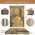 thumbnail image 5 of ipoul Beautiful Notebook, Color Paper, Journal for Women, Hard Cover, 5x7, Small, Mucha Art, 5 of 7