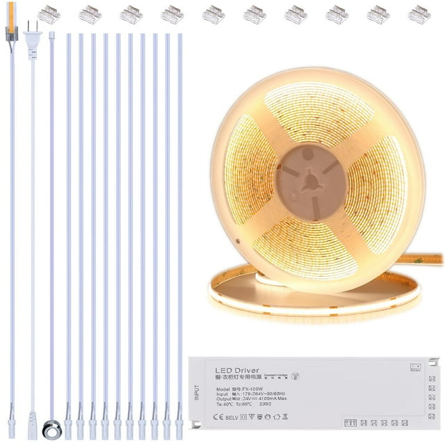 Tira LED 12V BENLUN Blanco Cálido Recortable con Dimmer para Cocina y Muebles
