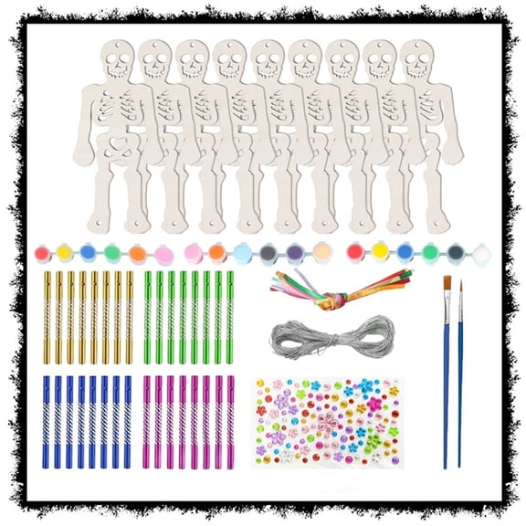 DIY Halloween Suncatchers & Wind Chimes Kit, Creative Window Art Projects, Bulk Painting Craft Kits