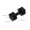 thumbnail image 2 of Estbridge Mini Haltères pour Déco Alliage Noir Surface Lisse Design Compact 3 Pcs, 2 of 8