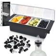 thumbnail image 1 of Soporte para condimentos Esatto Bar Products refrigerado con insertos de 4 pintas, 1 of 8