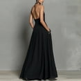 thumbnail image 4 of ClodeEU Women's Halter Neck A Line Floor Length Evening Gown with Pockets Black,Women's Plus L, 4 of 6