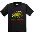thumbnail image 3 of Inktastic Santa-saurus Christmas Dinosaur Youth T-Shirt, 3 of 5