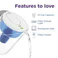 thumbnail image 2 of PUR 10-Cup Water Pitcher Filtration System, W 10.2" x H 10.6" x L 6.8", White, PPT001W, 2 of 11