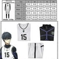 thumbnail image 4 of Blue Lock Red Team Cosplay Costume Jumpsuit Waistcoat And Shorts Sports Shirt-i, 4 of 4
