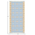 thumbnail image 3 of Casavani Handwoven Cotton Dhurrie Blue Indoor Outdoor Patio Rug Brown Living Room Carpets 5x8 feet, 3 of 7
