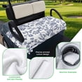 thumbnail image 5 of Golf Cart Seat Covers for 2 Seater,Blue Flower Microfiber Cart Seat Towel Blanket,Spring Leaf Vintage Farmhouse Boho Plant Absorbent Breathable Non Slip Bench Seats Protector for Golf Course 51"x31", 5 of 9