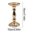 thumbnail image 3 of SLYNSHome Vintage Candle Holders Gold Pillar Candles Holders Table Centerpieces Metal Taper Candle Holders Candlestick Holders Housewarming Gift - M, 3 of 6