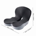thumbnail image 3 of Seat Cushion for Car Chair, Memory Foam Lumbar Support for Long Sitting, Supportive Lumbar Cushion, Non-Slip Cushion with Removable Cover for Car, Office, and Home Use, 3 of 7