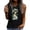 Black#1, variant on Tnhcen Women's Summer Y2K Style Sleeveless Cotton T-Shirt - Loose Fit Print Basics Plus Size S-2XL Breathable Casual Tops