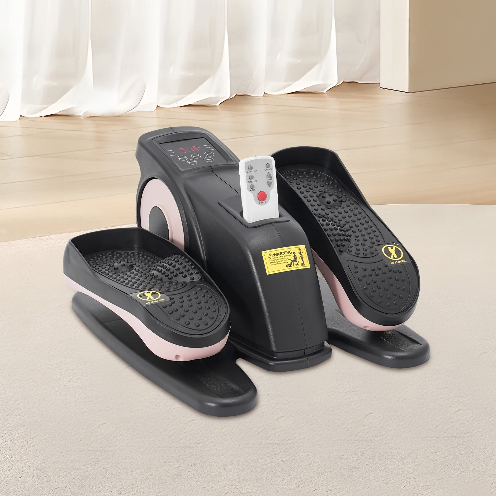 Under Desk Elliptical Machine, Quiet & Portable, 8 Speeds,Manual (5-Speed) and Automatic (P1-P3), Seated Pedal Exerciser with Remote Control for Seniors