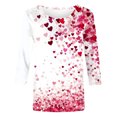 thumbnail image 4 of VKOYWKM Women's Valentine's Day Tops Heart Graphic Tees 3/4 Sleeve Casual Crew Neck Holiday Tops Classic Romantic Valentine Cute Clothes, 4 of 5