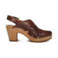 thumbnail image 4 of Aetrex Women's Paige Leather Slingback Arch Support Platform Clogs for Women, 4 of 8