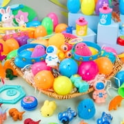 Joyfy 144 Packs Prefilled Easter Egg,Easter Egg with Toys Inside,Easter Basket Stuffers for Kids Easter Basket Classroom Exchange Toddler Boys Girls