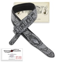 Walker & Williams SF-106 Grey Python Snake Pattern Strap with Snakehead Â 
