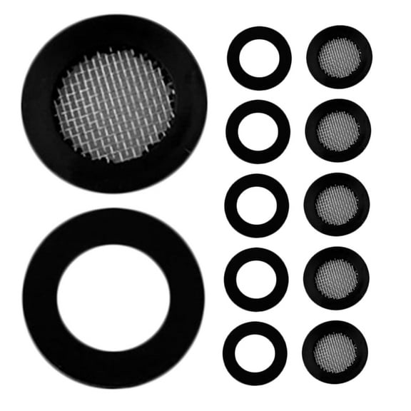 Zehuanyu  10 Pcs Sink Pipe Gaskets Bathroom Faucet Aerator Washer Black