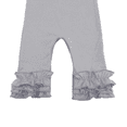 thumbnail image 6 of IBTOM CASTLE Newborn Infant Toddler Baby Boys Girls Icing Ruffle Romper Jumpsuit Pants Bodysuit Long Sleeve Pajama Nightwear Birthday Clothes Playwear 6-9 Months Gray, 6 of 7