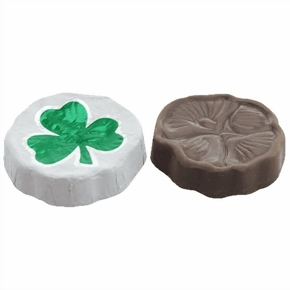 Milk Chocolate Foil wrapped Shamrocks 1 lb. Bulk Bag