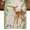 SpringGreen Beige Wheat, variant on Table Runners 120 Inches Long Dress Scarves, Spring Botanical Farmhouse Coffee/Dining/Kitchen Table Runner for Living Room, Watercolor Leaves Deers Birds Country 13x120 Inch