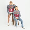 thumbnail image 6 of Women's Gameday Couture  Gray San Francisco 49ers Arch Rivals Faded Wash Sweatshirt, 6 of 7