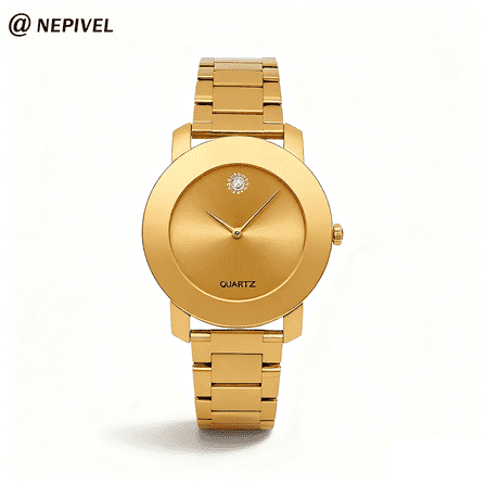 NEPIVEL Watches for Women, Classic Diamond Gold Luxury Dress Quartz Watch, Waterproof Fashion Ladies Wrist Analog Wristwatch, Gold