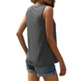 thumbnail image 4 of Summer Sleeveless Solid Color Women Slim Fit Vest Camisole Shirt, 4 of 5