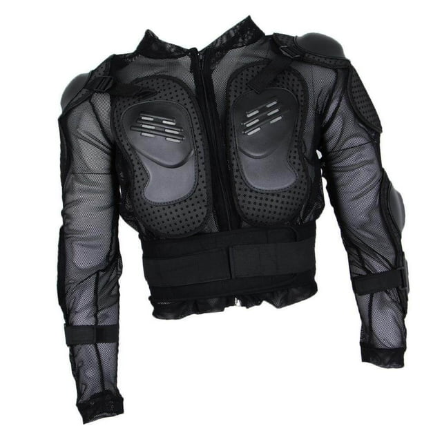 Black Motorcycle Racing Skiing Full Body Protection Armor Body Protection Jacket XL